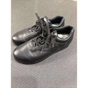 New SAS Freetime Black Leather Comfort Walking Shoes Womans sz 8.5M Orig $195